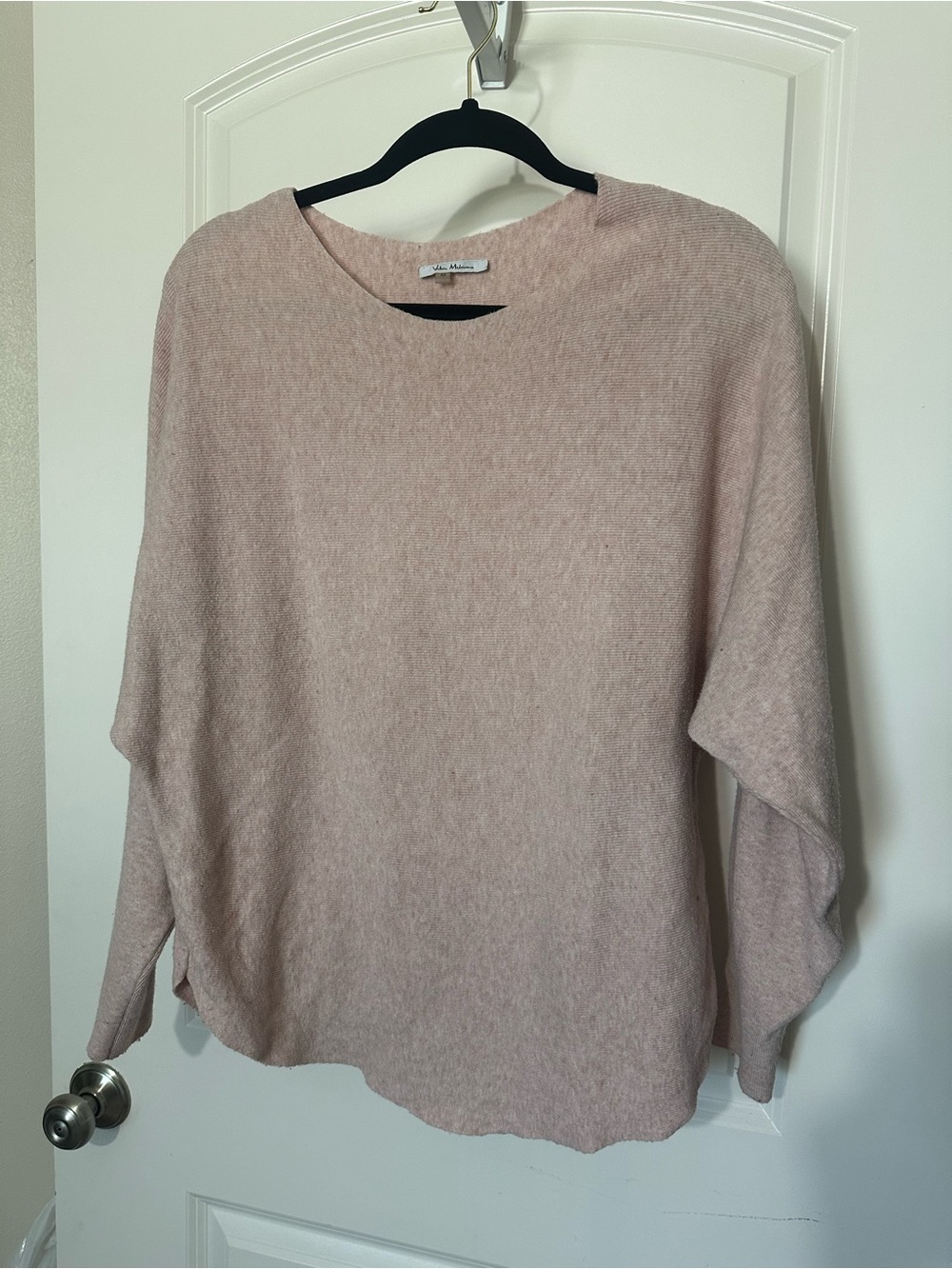 Milano Blush Pink Lightweight Crewneck Sweater